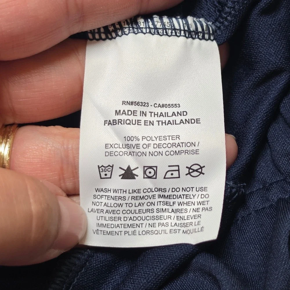 Nike Mens Size Large Navy‎ Dri Fit Training Pants Athletic Gym Workout